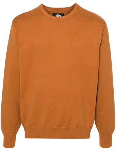 Stussy Luguna Icon Cotton Jumper In Brown