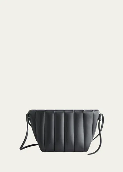 Maeden Boulevard Padded Leather Crossbody Bag In Ink