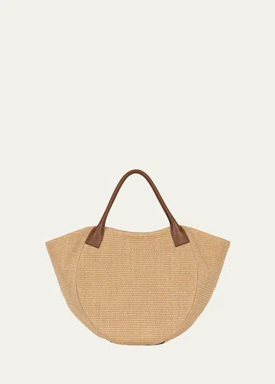 Wandler Mia Tote Bag In Straw Saddle