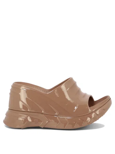 Givenchy Marshmallow Wedge Sandals Clay In Grey