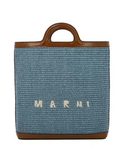 Marni Raffia-effect Handbag In Multicolor