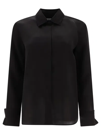 Max Mara Nola Silk Shirt In Black