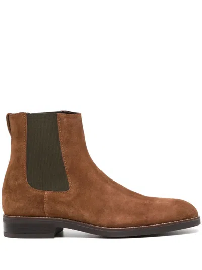 Paul Smith 35mm Suede Boots In Brown