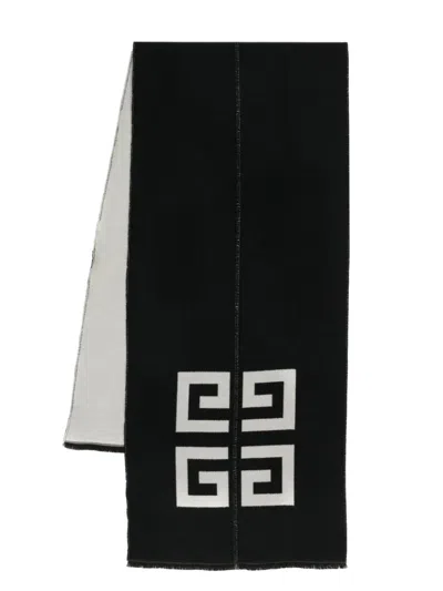 Givenchy 4g Logo-intarsia Scarf In Black