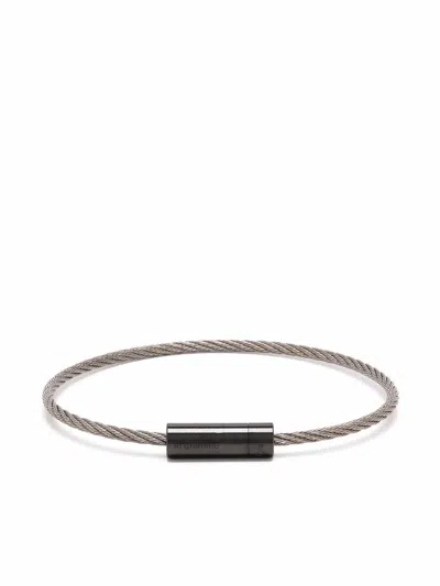 Le Gramme 7g Cable Bracelet In Black
