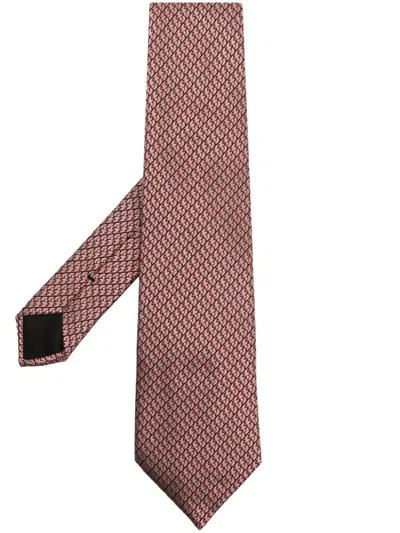 Givenchy Abstract-print Silk Tie In Black