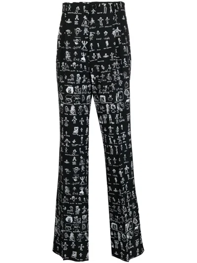 Vivienne Westwood All-over Graphic Print Trousers In Black