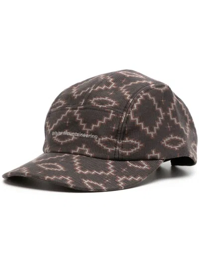 White Mountaineering All-over Graphic-print Baseball Cap In Brown