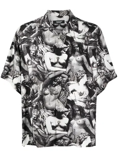 Undercover All-over Print Shirt In Black