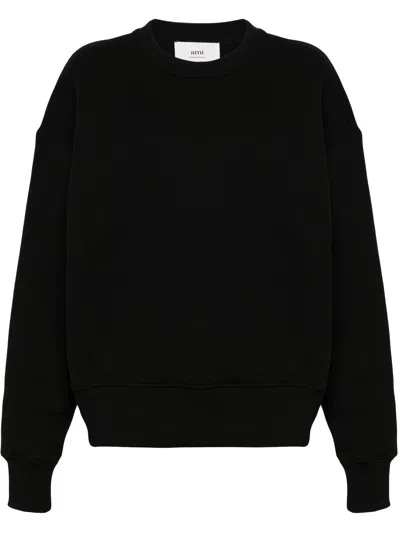 Ami Alexandre Mattiussi Ami De Coeur-embossed Sweatshirt In Black