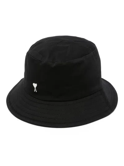Ami Alexandre Mattiussi Ami-de-coeur Bucket Hat In Black