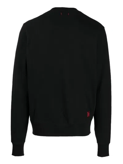 Clot Animal-print Logo-patch Sweatshirt In Black