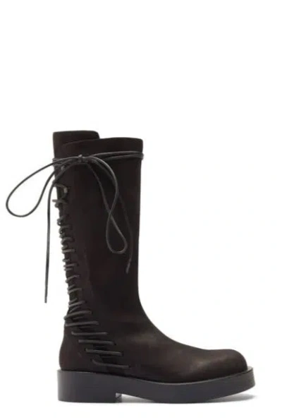 Ann Demeulemeester Mick Boots Dusty Leather In Brown