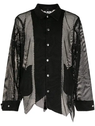 Black Comme Des Garçons Asymmetrische Hemdjacke In Black