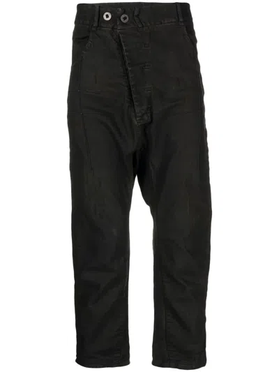 11 By Boris Bidjan Saberi Asymmetric Zip-fastening Trousers In Black
