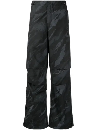 Maharishi Bonsai Forest-print Trousers In Blue