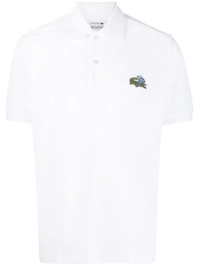 Lacoste Bridgerton-appliqué Polo Shirt In White