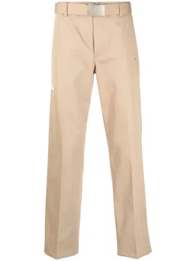 Lanvin Buckle-fastened Straight Trousers In Multi