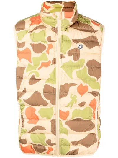 Billionaire Boys Club Camouflage-pattern Padded Gilet In 黄色