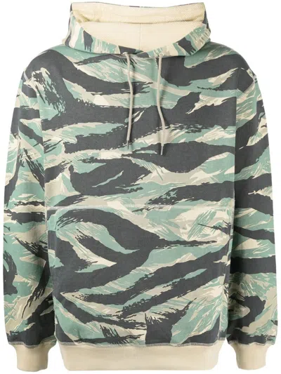 Maharishi Camouflage-print Cotton Hoodie In Green
