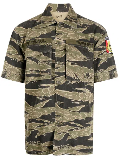 Maharishi Camouflage-print Short-sleeve Shirt In Green