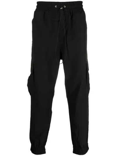 Blue Sky Inn Cargo-pockets Drawstring-waistband Track Pants In Black