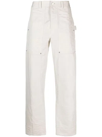 Helmut Lang Beige Straight-leg Trousers In Neutrals