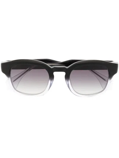 Vivienne Westwood Cary Glossy Rectangle-frame Sunglasses In Black