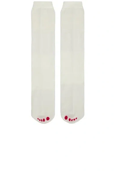 Marni Mid-calf Socks In Lily White