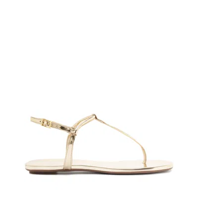 Schutz Elsha Flat Sandal In Gold