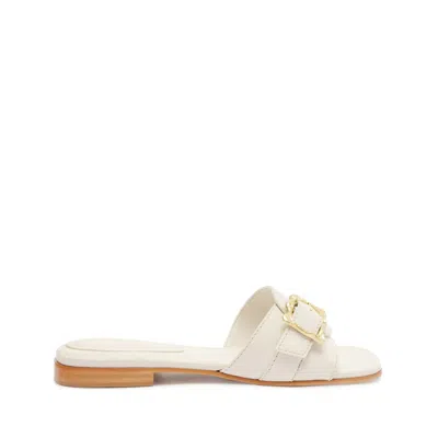 Schutz Wavy Flat Sandal In White