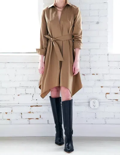 Finley Harrison Float Dress In Olive In Green