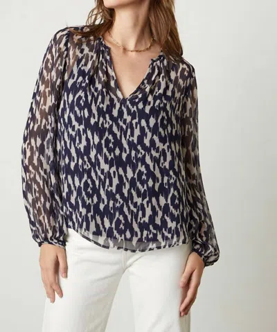 Velvet By Graham & Spencer Printed Chiffon Blouse In Calico In Multi