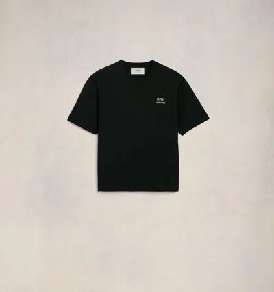 Ami Alexandre Mattiussi Ami Paris Organic Cotton Logo T-shirt In Black