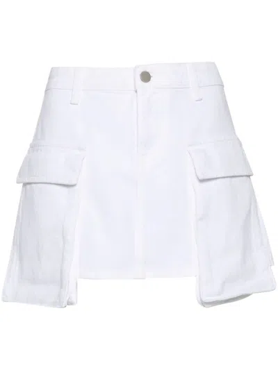 3x1 Celine Cargo Mini Skirt In White