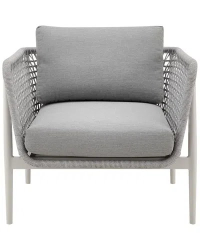 Armen Living Rhodes Outdoor Patio Armchair In Grey