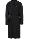 YOHJI YAMAMOTO textured robe coat,HKCO114112314675