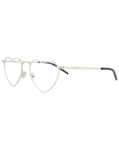 Saint Laurent Loulou Metal Optical Frames Woman Eyeglass Frame Silver Size 52 Metal