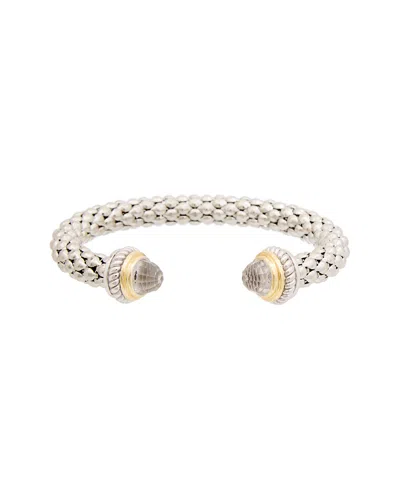 Juvell 18k Plated White Topaz Cuff