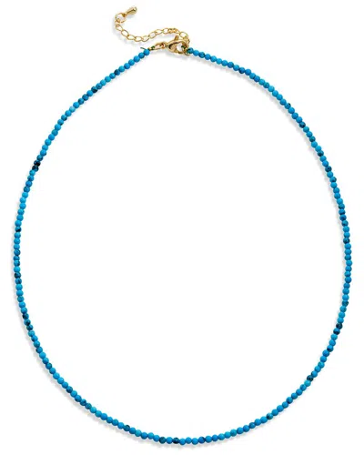 Savvy Cie 18k Over Silver Blue Turquoise Necklace