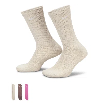 Nike Everyday Plus Cushioned Training Crew Socks 3 Pairs In Multicolor