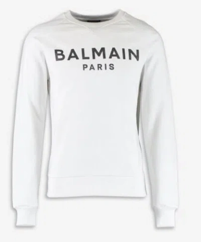Pre-owned Balmain Sweatshirt Rrp £500+ In White