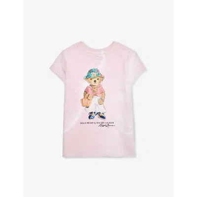 Polo Ralph Lauren Kids' Polo Bear Cotton Jersey T-shirt In Pink