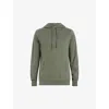 Allsaints Mens Valley Green Brace Logo-embroidered Cotton Hoody