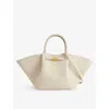 Demellier Womens Off White The Midi New York Leather Tote Bag