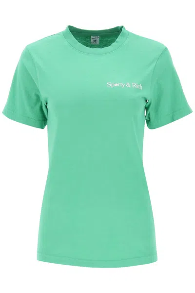 Sporty And Rich Sporty Rich 'la Racquet Club' T Shirt In Verde