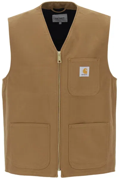 Carhartt Wip Arbor Vest In Marrone