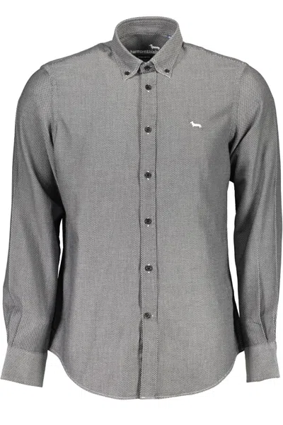 Harmont & Blaine Black Cotton Shirt In Gray