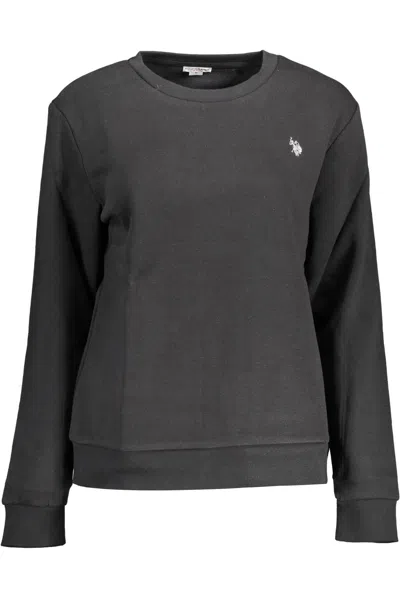 U.s. Polo Assn Black Cotton Sweater In Gray