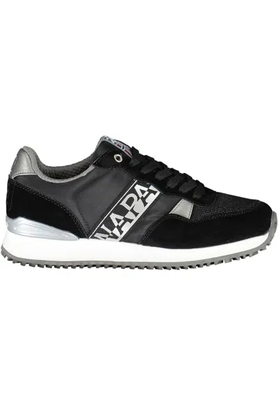 Napapijri Black Polyester Sneaker In Multi